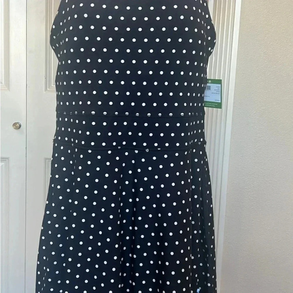 Kate Spade athletic dress black polkadot built-in shorts Medium NEW M - Picture 5 of 6